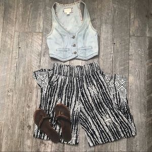 Cottagecore Denim Vest Top - Cropped